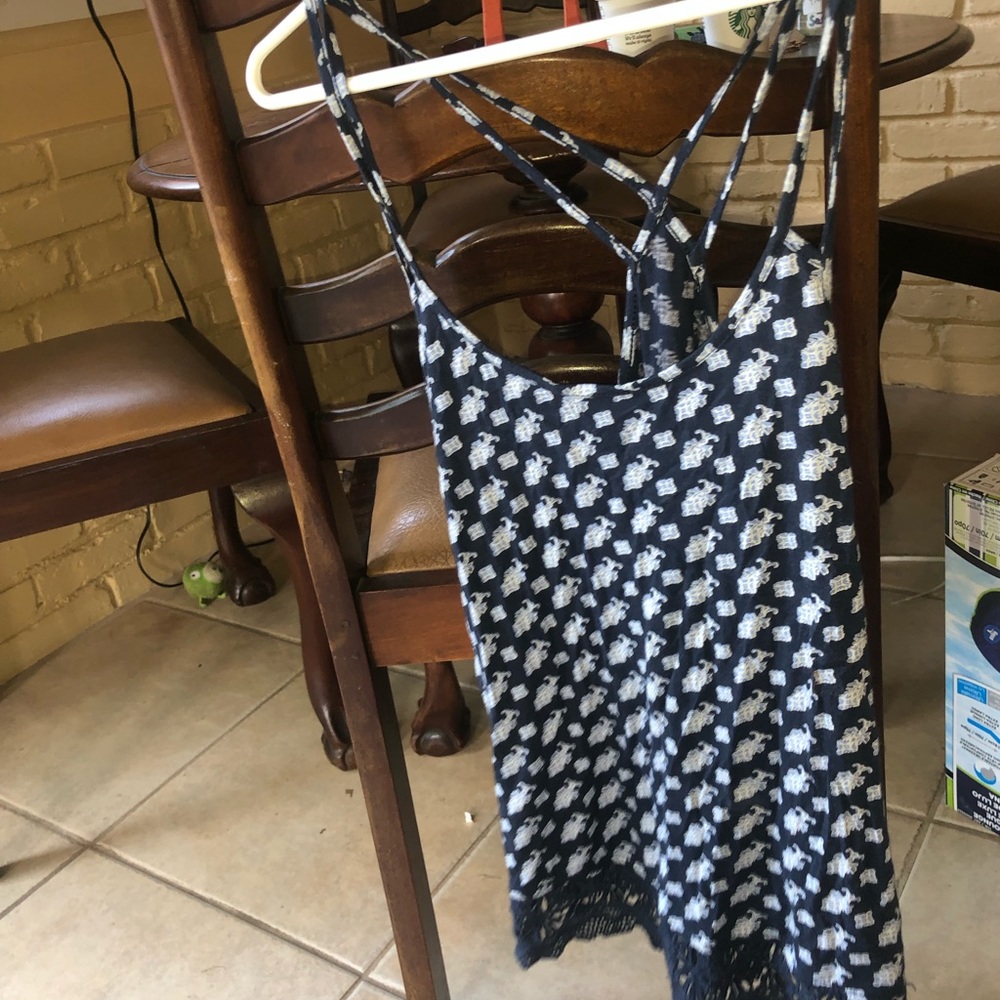 American Eagle light blue and navy tank top!